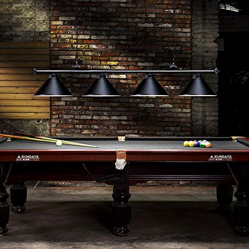Wellmet 4 Lights Pool Table Billiard Light,70inch Vintage Industrial