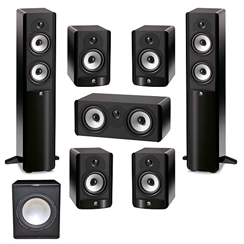 Boston Acoustics 7.1 System with 2 A250 Floorstanding Speakers, 1 A225C Center Channel Speaker, 4 A25 Bookshelf Speaker, 1 Premier Acoustic PA-150 Subwoofer