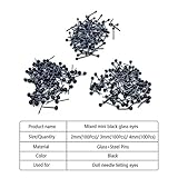 GTANG 300PCS 2mm 3mm 4mmBlack Felt Needle Tool for Glass Eye for Needle Felt, Sewing, Patching Doll Eyes, (3 Sizes, 100 Each Size) Family DIY Kit