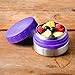 LunchBots Rounds 4oz Stainless Steel Non-insulated Leak-Proof Snack Container for Kids and Adults - Small Food Jar for Dressings, Dips, and Finger Foods - Dishwasher Safe - Purple