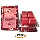 Essenza Scented Wax Warmer Cube Melts 7.5 oz | Pomegranate Bergamot | 3-Pack | 8 Cubes per Pack (24)