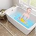 HmiL-U Non Slip Bathtub Mat | 30% Extra Long Bath Mat for tub | Shower Mat |with 200 Suction Cups 16in x 40 in (Clear Grey)