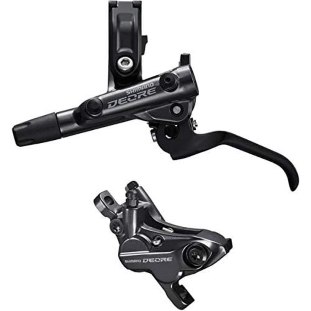 Shimano Deore BR-M6120/BL-M6100 Deore bled brake lever/post mount 4 pot calliper, rear left