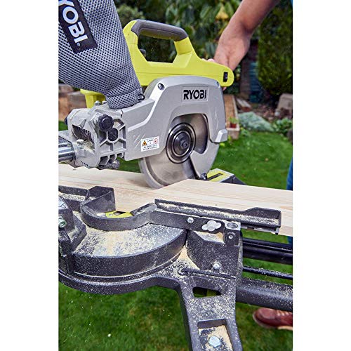 Ryobi Akku Kapp-/Gehrungssäge R18MS216-0 (ohne Akku, Kappsäge mit Zugfunktion, stufenloser Gehrungswinkel… – Bild 6