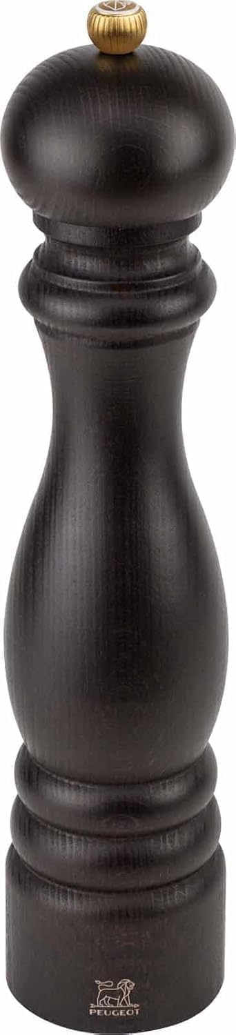 PEUGEOT - Paris 30 cm Salt Mill - Classic Grind System - Made with PEFC Certified Wood - Lifetime Guaranteed Mechanism - Made in France - Chocolate Colour, Brown