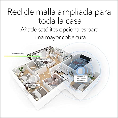 NETGEAR-Orbi-Mesh-WiFi-6-RBK352-Sistema-de-doble-banda-compuesto-por-router-y-1-extensor-satelite-Cobertura-de-hasta-200-m-y-mas-de-30-dispositivos-AX1800-hasta-18-Gbps