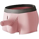 Cerahome Men's Underwear Separated Pouch Modal Boxer Briefs Elephant Nose Turnks Tagless Boxers