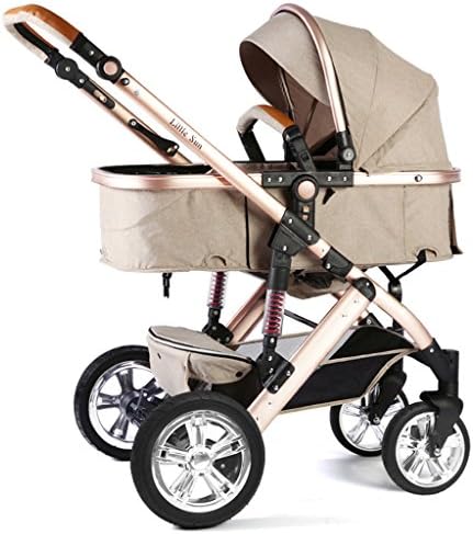 SUBBYE Pushchairs Baby Carriage Trolley Can Sit Can Lie Down Summer Children Trolley Lightweight Fold Strollers High Landscape Baby Pushchair