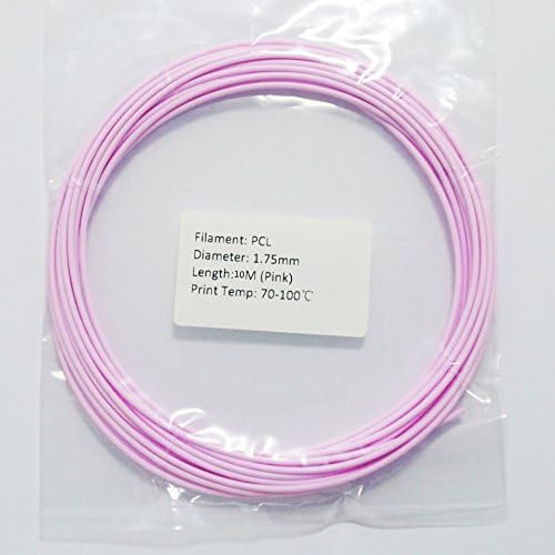 3D Printing Filament,FEIKU 3D Pen Filament Refills 1.75mm PCL Material 33 Linear Feet Doodle Supplies Kit Work with 3D Painting Pen and Printer Pink