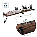 VASAGLE Industrial Floating Shelves, Hanging Shelves Wall Mounted, Decor Shelves Set of 2, Wood Look Accent Furniture Metal Frame Living Room Bathroom Bedroom Kitchen Office ULCR01BX, Rustic Brown