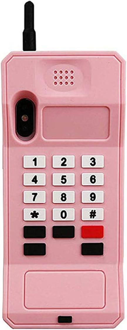 for iPhone Xs Max Case,for iPhone Xs Max Cover, 3D Cartoon Big Telephone Soft Silicone Rubber Phone Case for iPhone 6s 6 Plus 7 8 Plus X Xr Xs Max (Pink, for iPhone Xs Max)