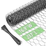 Chicken Wire 16.9 in x 237 in Poultry Wire Netting