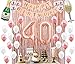 Sllyfo 40th Birthday Decorations Party Supplies Kit - 40th Birthday Gifts for Women,40 Cake Topper|Banner|sash|Rose Gold Curtain Backdrop Props|Confetti Balloons|Champagne Balloon. (40)