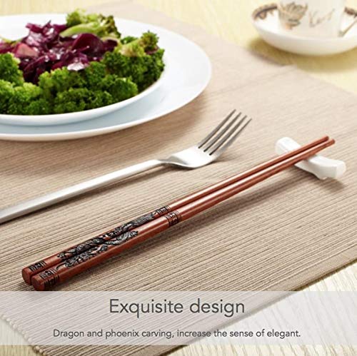6-Piece Ceramic Dragon Chopstick Rests - Chinese Zodiac Tableware For 2024 Spring Festival