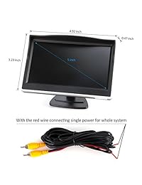 Cámara de copia de seguridad y kit de monitor para automóvil, universal con cable, retrovisor, a prueba de agua, placa de matrícula, cámara trasera de respaldo, para automóvil, + 5 LCD, monitor de vista trasera