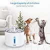 Aerb-Cat-Water-Fountain-Pet-Drinking-Fountain-Cat-Fountain-Ultra-Quiet-with-Night-light-and-3-Carbon-Filters-24L Aerb Cat Water Fountain, Pet Drinking Fountain: Cat Fountain Ultra-Quiet with Night light and 3 Carbon Filters, 2.4L