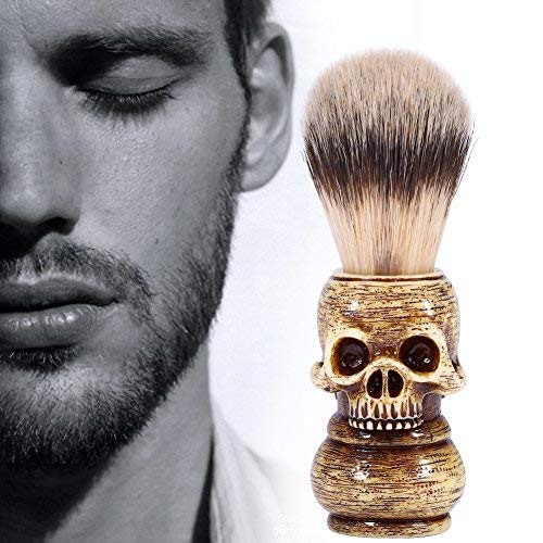Shaving Brush, Grooming Tool Makeup Skull Head Barber Salon Beard Brushes For Men