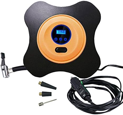 Portable Inflator Car Air Compressor Pump 12V DC Auto Digital 150PSI Tire Inflator for Cars, Bicycles and Basketballs