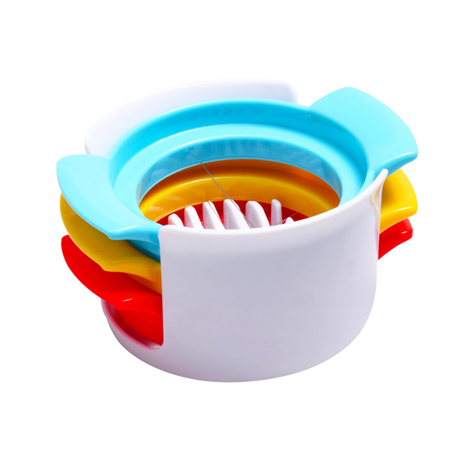 3-in-1 Multi-Function Egg Slicer – Stainless Steel Wire Cutter for Eggs, Strawberries & Soft Foods – Kitchen Essential