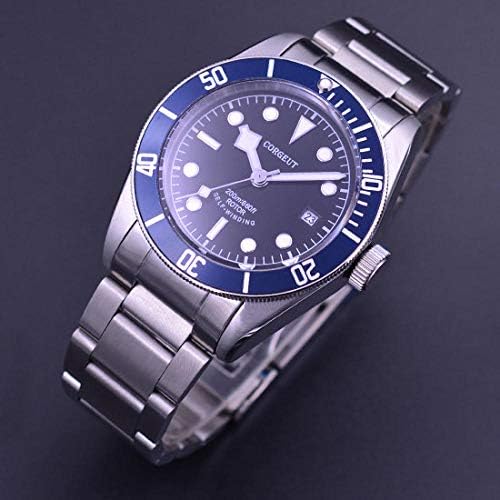 Watches 41Mm Watch Black Sterile Dial Sapphire Glass Luminous Mechanical Automatic Mens Watch Stainless Steel Strap