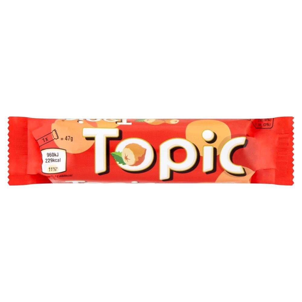 Topic Chocolate Bar 47g Pack of 3 (47g x 3 Bars