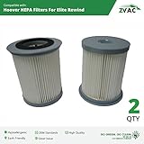 2 Hoover Elite Rewind Upright Exhaust HEPA Filter Generic Part By ZVac. Replaces Part Numbers 59157055 Fits: Hoover Elite Rewind U5507-900 Series Upright Vacuum Cleaners