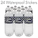 Little Prince Baby Shower Water Bottle Labels - Royalty Baby Shower, Blue and Gold Prince Decorations, Gold Crown Stickers, 24ct