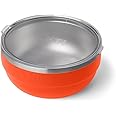 YETI Rambler Bowls, Vacuum Insulated, Stackable and Nestable Stainless Steel Bowl with Lid, 4.5 Quart, Papaya