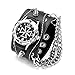 Top Plaza Men's Rivets Punk Rock Collection Cross Black Leather Belt Bracelet Watch Analog Quartz Wrist Watches