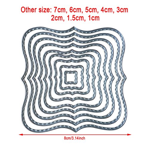 Kabi 18Pcs Cutting Dies Metal Stencil Embossing Die Cuts for DIY Scrapbook Album Paper Card Making, 6 Styles - Thumbnail 2