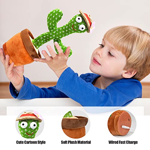 Dancing Cactus Talking Toy, Dancing Talking Toy, Wriggle Singing Cactus