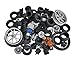 BRICTEK Wheels Kit 108pcs and Windows and Doors Kit 86pcs Building Blocks with Block Remover