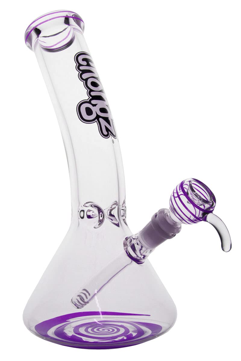 Chongz “Goosebump” 30cm Tall - 7mm Glass Bong - Purple