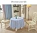 YEMYHOM Round Tablecloth 60 Inch Spill-Proof Oil-Proof Microfiber Table Cover Machine Washable Indoor Outdoor Circle Table Cloth for Spring Summer Party Picnic Camping (Light Blue)