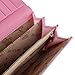 Coromose Clutch Checkbook Money Clip Change Fox Love Pattern Purse Handbag Wallet (Pink)