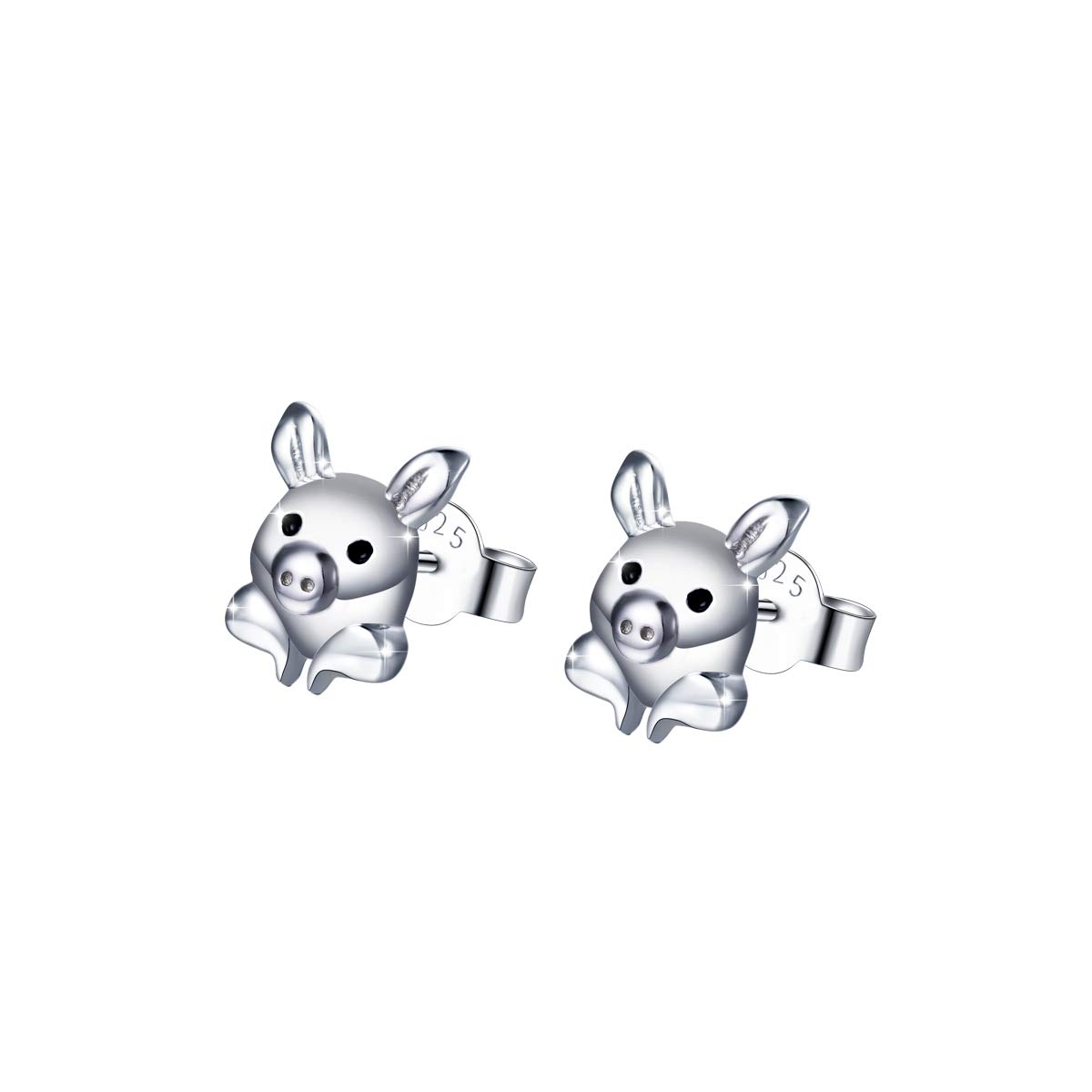 925 Sterling Silver Animal Pig Stud Earring Cute Piggy Earrings Gifts for Women Teen Girls — image 1