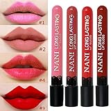 Neverland Beauty wasserdichte flussige Make-up Lip Pencil Matte Lippenstift Lip Gloss Super Long Lasting (SET2)
