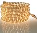 Tupkee Incandescent Rope Light Clear - 24 Feet (7.3 m), for Indoor and Outdoor use - 10MM Diameter - 288 Clear Warm Incandescent Long Life Bulbs Decorative Rope Tube Lights