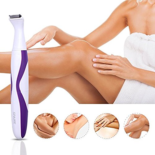 Spaire Women Shaver 2 in 1 Electric Bikini Trimmer Replaceable Head