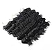 14inch Senegalese Twist Crochet Hair Braids Wavy Ends 6 Packs Curly Wavy Ends Synthetic Hair Extensions for Black Women (14 inch, 1B)