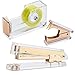 DS DRAYMOND STORY Acrylic Gold Stationery Bundle Set - 1 Stapler 1 Staple Remover 1 Tape Dispenser (Wedding Gift for Guests)