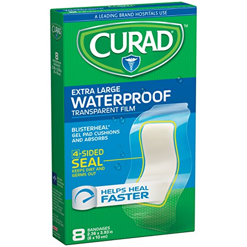 Curad Waterproof Blisterheal Hydrocolloid, Clear, 8 Count (Best Band Aid For Burns)