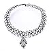 23pcs Jewelry Set Black Gothic Stretch Elastic Double Line Henna Tattoo Choker Collar Pendant Necklace (23pcs Pendant Necklace)
