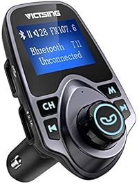 VicTsing FM Transmitter, Bluetooth FM Transmitter Radio Adapter Car Kit With 5V 2.1A USB Car Charger MP3 Player Support TF Card USB Flash Drive