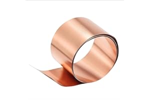 YOUNTIGER Pure Copper Sheet Roll 24Gauge 26Gauge 28Gauge Thickness 2mm Width 2 in Length 600mm (26Gauge X Width 4" X 600MM)