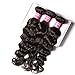 Jolia Hair 8A Grade Virgin Brazilian Natural Wave Hair 3 Bundles, 100% Unprocessed Brazilian Virgin Human Hair Weave Extensions, Natural Black Color, Full Head (16 18 20 inches)