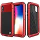 Punkcase iPhone Xs Max Metal Case, Heavy Duty Military Grade Rugged Armor Cover [Shock Proof] Hard Aluminum & TPU Design W/Tempered Glass Screen Protector Compatible W/Apple iPhone Xs Max [Black]