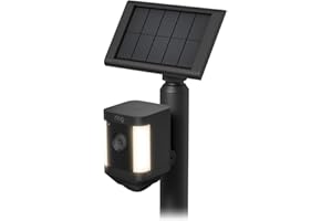 Ring Stake Mount for Cameras and Solar Panels, Black
