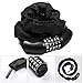 SOKLIT Bike Lock 3.2ft Bicycle Chain Lock 5-Digit Resettable Combination Anti-Theft Bicycle Lock High Safety and Flexible Keyless Password Lock for Bike, Door, Fence, Gate, 1.45lb, Black