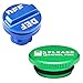 Billet Aluminum Green Fuel Cap Magnetic and Blue DEF Cap for Dodge Ram Cummins (2013-2017) Auto Parts primary